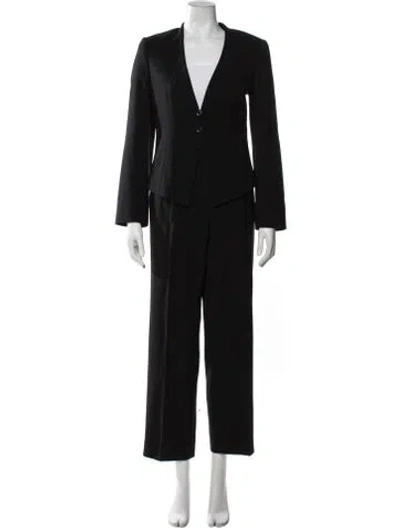 Pre-owned Giorgio Armani Wool Pantsuit In Black