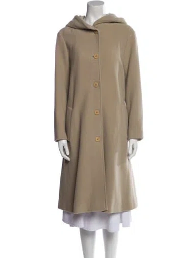 Pre-owned Giorgio Armani Wool Peacoat In Neutral