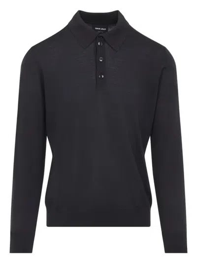 GIORGIO ARMANI WOOL POLO SHIRT