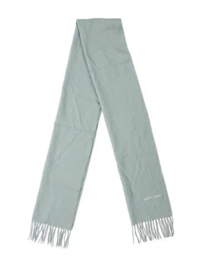 Pre-owned Giorgio Armani Wool Scarf In Grey
