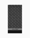 Giorgio Armani Official Store Wool Scarf With Jacquard Monogram In Pattern
