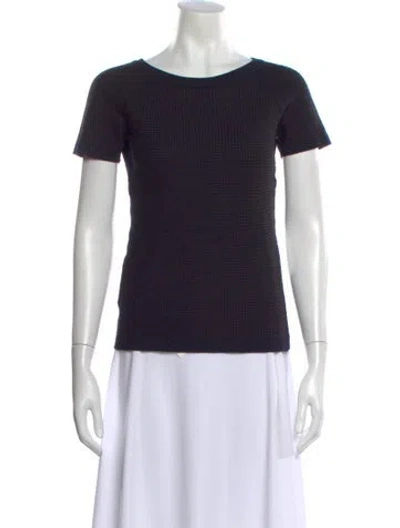 Pre-owned Giorgio Armani Wool Scoop Neck Sweater In Gray