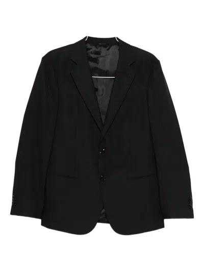 Giorgio Armani Wool Single-breasted Blazer In Multi