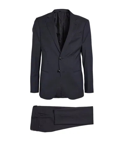 Giorgio Armani Wool Single-breasted Two-piece Suit In Multi