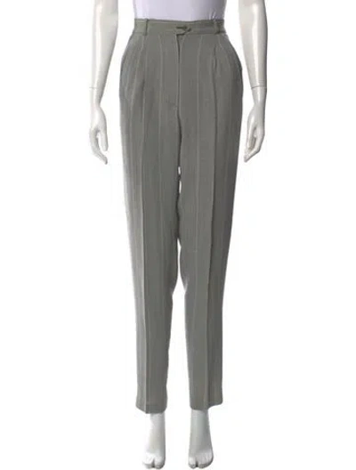 Pre-owned Giorgio Armani Wool Skinny Leg Pants In Neutrals