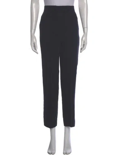 Pre-owned Giorgio Armani Wool Straight Leg Pants In Gray