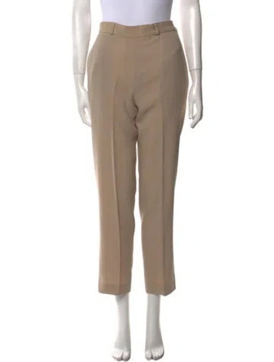 Pre-owned Giorgio Armani Wool Straight Leg Pants In Neutral