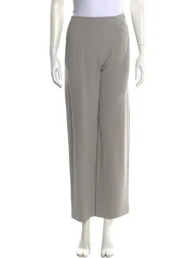 Pre-owned Giorgio Armani Wool Straight Leg Pants In Neutral
