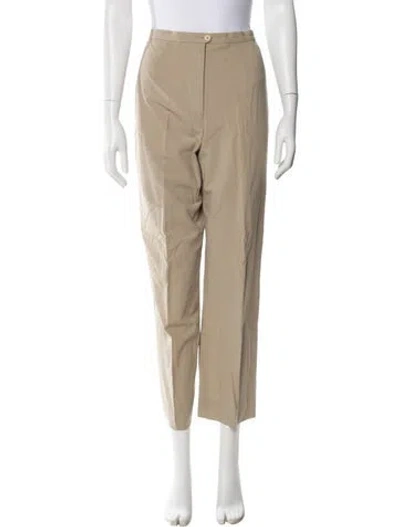 Pre-owned Giorgio Armani Wool Straight Leg Pants In Neutral