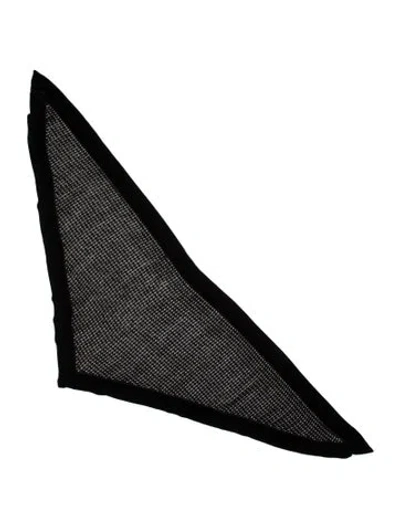 Pre-owned Giorgio Armani Wool Striped Scarf In Black