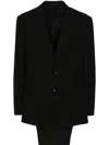Giorgio Armani Wool Suit With Long Sleeves And Single-breasted Design In Black