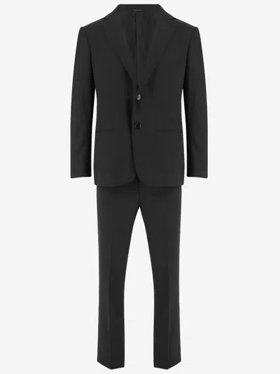 Giorgio Armani Wool Suit In Black