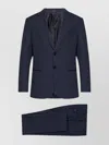 Giorgio Armani Wool Suit With Flap Pockets And Notch Lapel