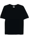 Giorgio Armani Short Sleeve Textured T-shirt With Relaxed Fit In Black