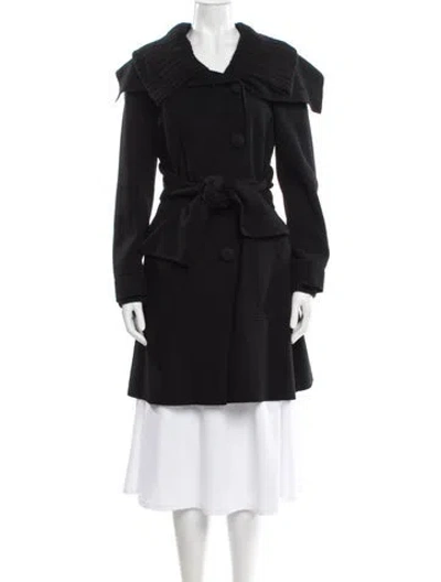 Pre-owned Giorgio Armani Wool Trench Coat In Gray