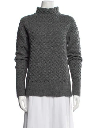 Pre-owned Giorgio Armani Wool Turtleneck Sweater In Gray