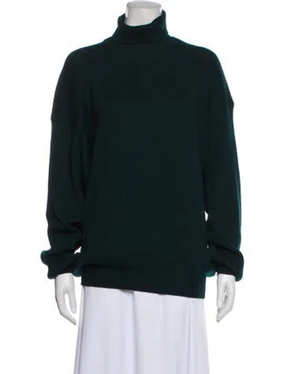 Pre-owned Giorgio Armani Wool Turtleneck Sweater In Green
