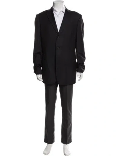 Pre-owned Giorgio Armani Wool Two-piece Blazer In Black