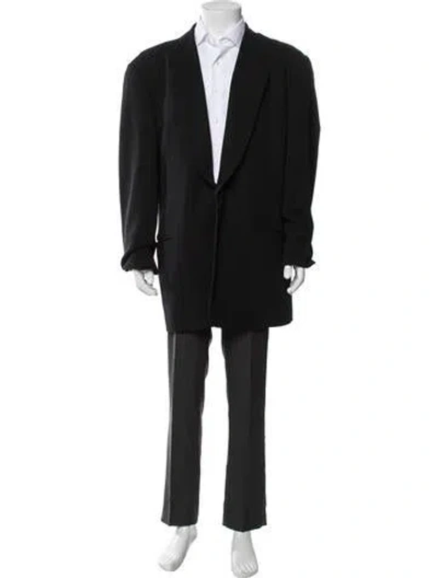 Pre-owned Giorgio Armani Wool Two-piece Blazer In Blue