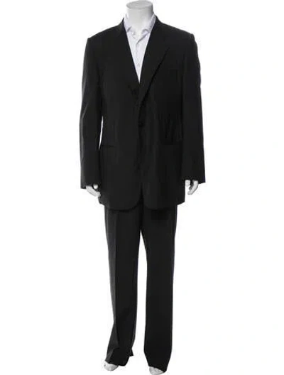 Pre-owned Giorgio Armani Wool Two-piece Suit In Black
