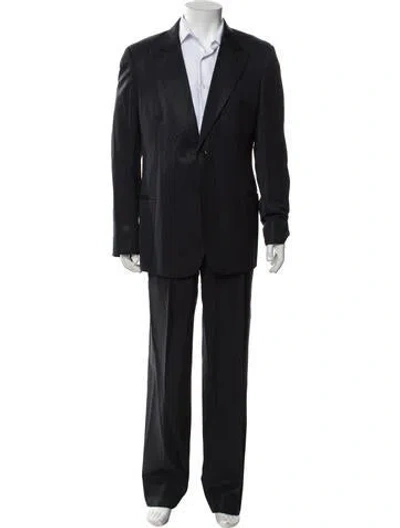 Pre-owned Giorgio Armani Wool Two-piece Suit In Black