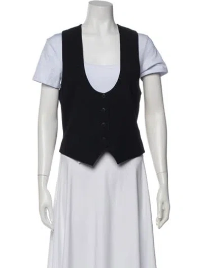 Pre-owned Giorgio Armani Wool Vest In Black