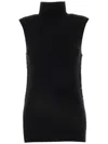 Giorgio Armani Official Store Virgin Wool Mock-neck Top In Black