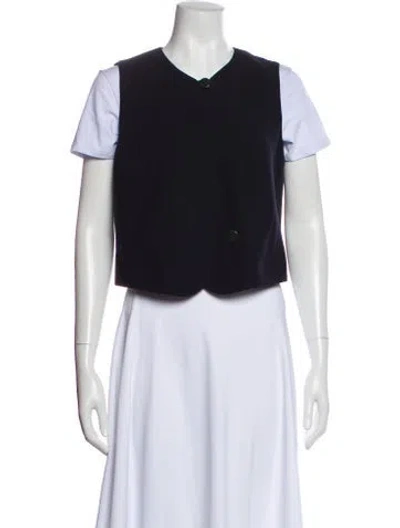 Pre-owned Giorgio Armani Wool Vest In Blue