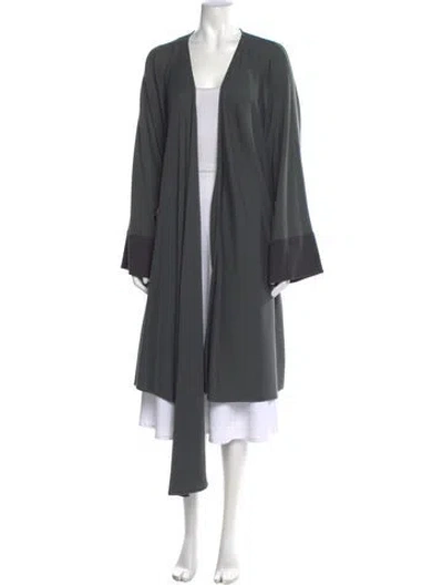 Pre-owned Giorgio Armani Wool V-neck Sweater In Gray