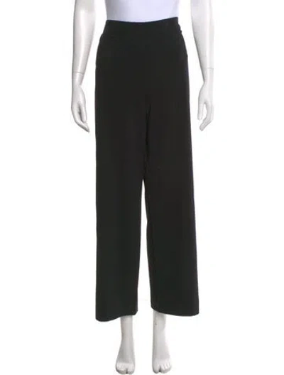 Pre-owned Giorgio Armani Wool Wide Leg Pants In Black