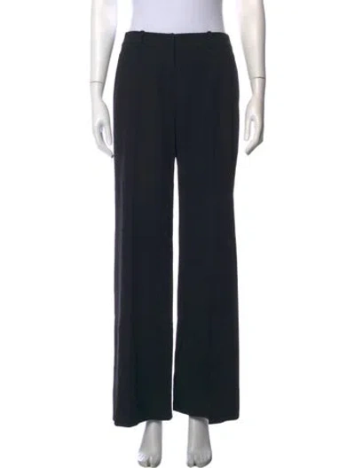 Pre-owned Giorgio Armani Wool Wide Leg Pants In Black