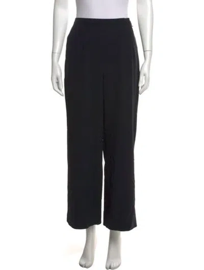 Pre-owned Giorgio Armani Wool Wide Leg Pants In Blue
