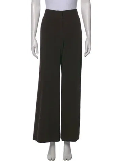 Pre-owned Giorgio Armani Wool Wide Leg Pants In Brown