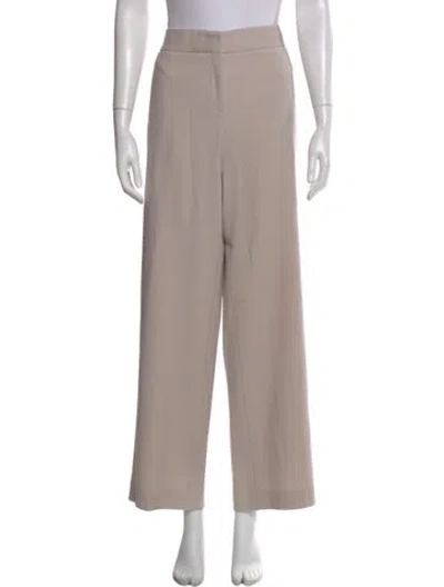 Pre-owned Giorgio Armani Wool Wide Leg Pants In Neutral