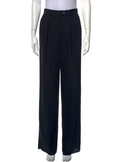 Pre-owned Giorgio Armani Wool Wide Leg Pants W/ Tags In Blue
