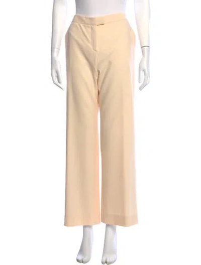 Pre-owned Giorgio Armani Wool Wide Leg Pants W/ Tags In Neutrals