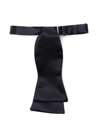 Giorgio Armani Woven Bow Tie In Black