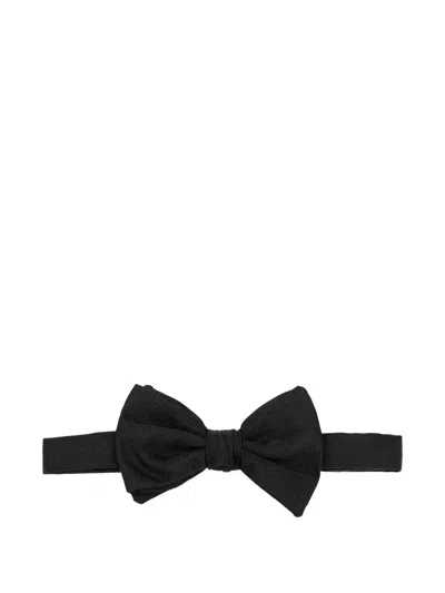 Giorgio Armani Woven Bowtie Accessories In Black