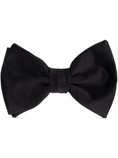 Giorgio Armani Woven Bowtie Accessories In Black