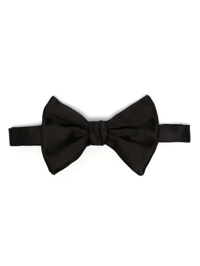 Giorgio Armani Woven Bowtie Large Accessories In Black