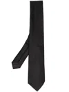 Giorgio Armani Woven Jacquard Tie Accessories In Black