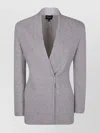 Giorgio Armani Woven Point Lapel Jacket In White