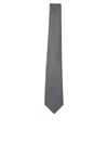 Giorgio Armani Woven Print Silk Tie In Black In Black