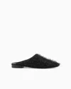 Giorgio Armani X 10 Corso Como Mules In Fur-effect Fabric In Black