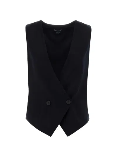 Giorgio Armani X Alanui Double-breasted Waistcoat In Black