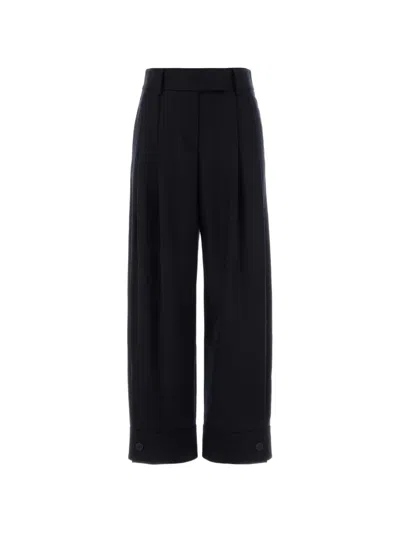 Giorgio Armani X Alanui Pleated Virgin-wool Trousers In Black