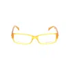 Giorgio Armani Yellow Acetate Frames In Yellow