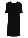 Giorgio Armani Zip-fastening Short-sleeve Midi Dress In Black