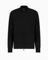 Giorgio Armani Official Store Pure Cashmere Zip-up Cardigan In Black