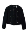 Giorgio Armani Zippered Casual Jacket In Black